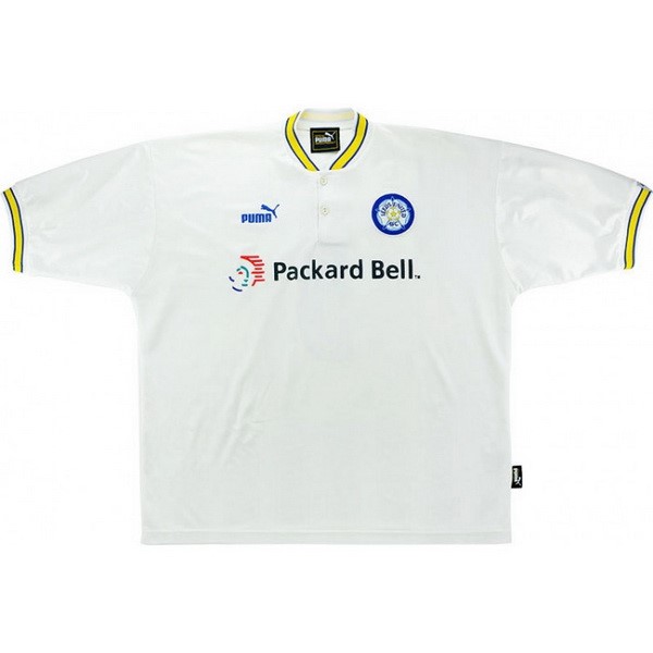 Camiseta Leeds United Replica Primera Ropa Retro 1997 1998 Blanco